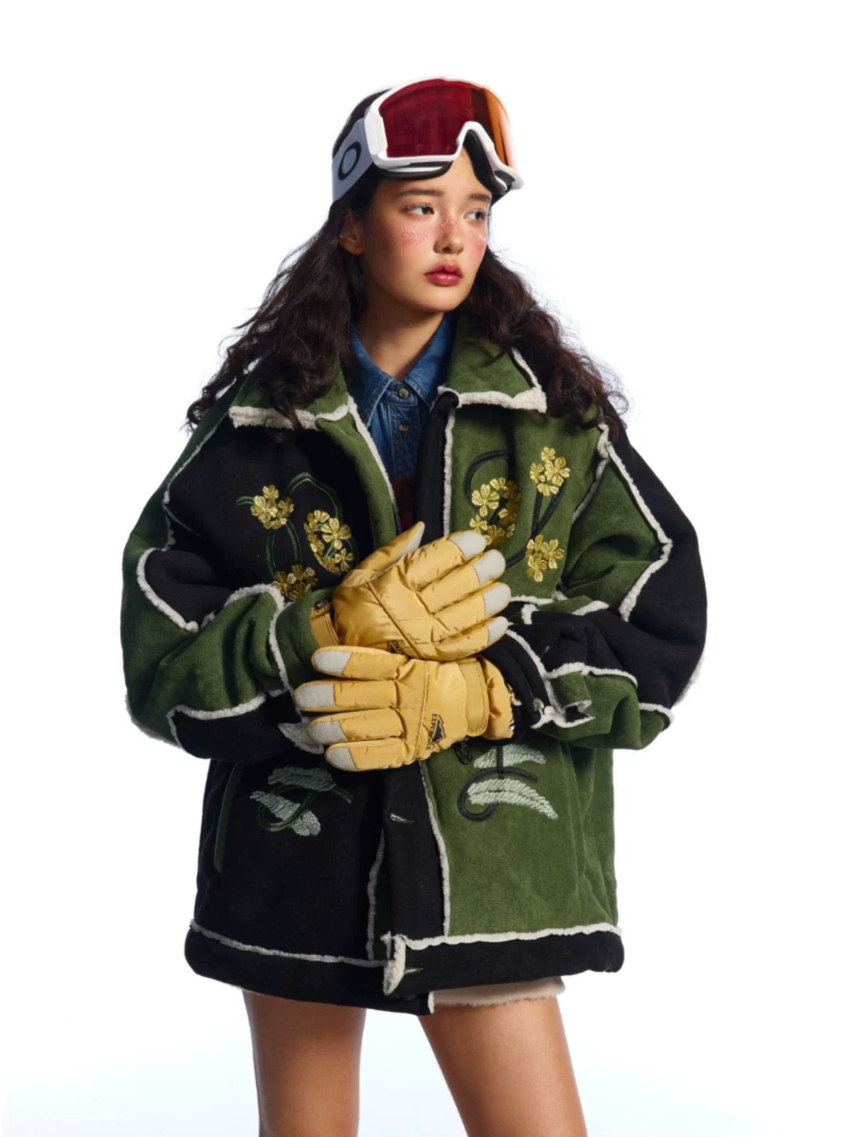 Embroidered Contrast Jacket