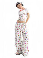 Bee Print Cargo Pants