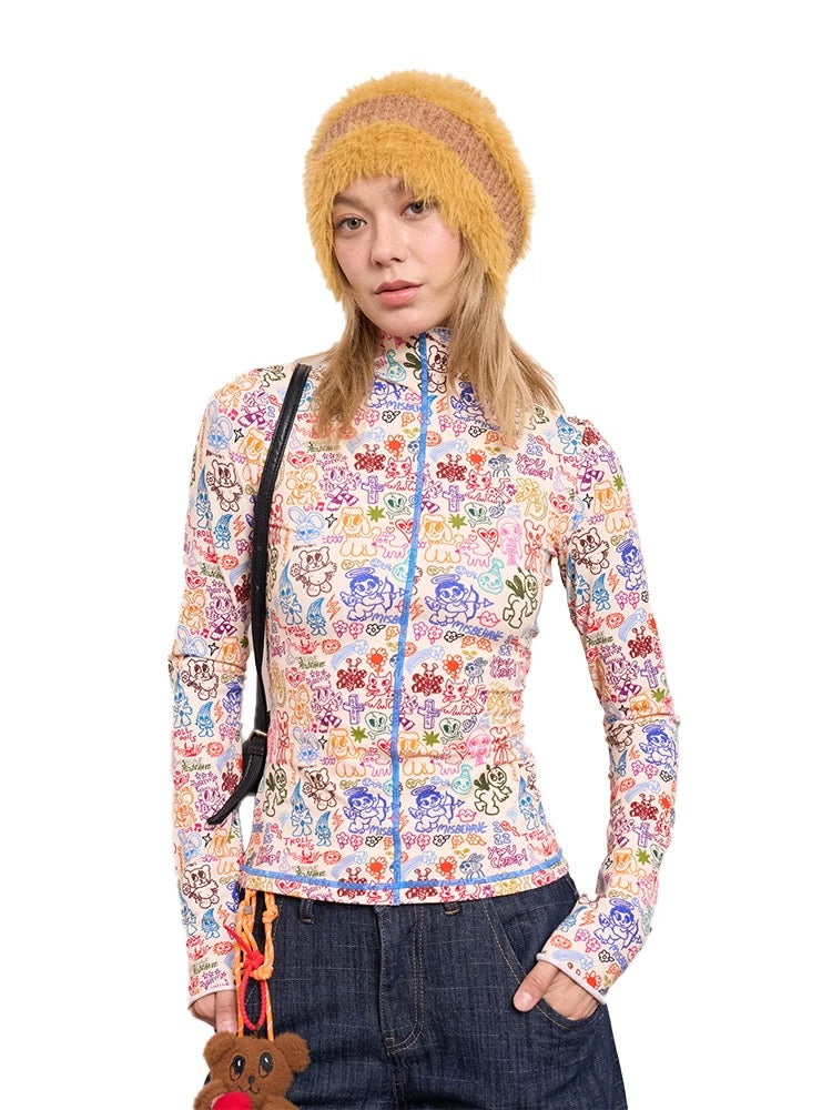 Graphic Knit Top