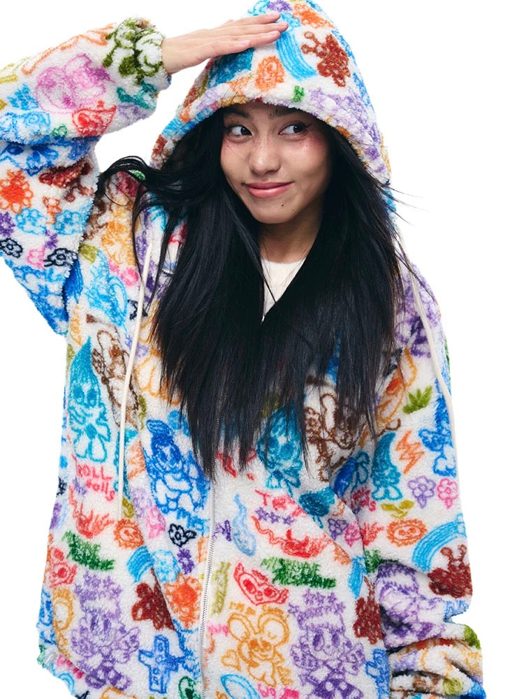 Zip-Up Graffiti Jacket