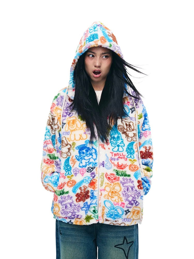 Zip-Up Graffiti Jacket