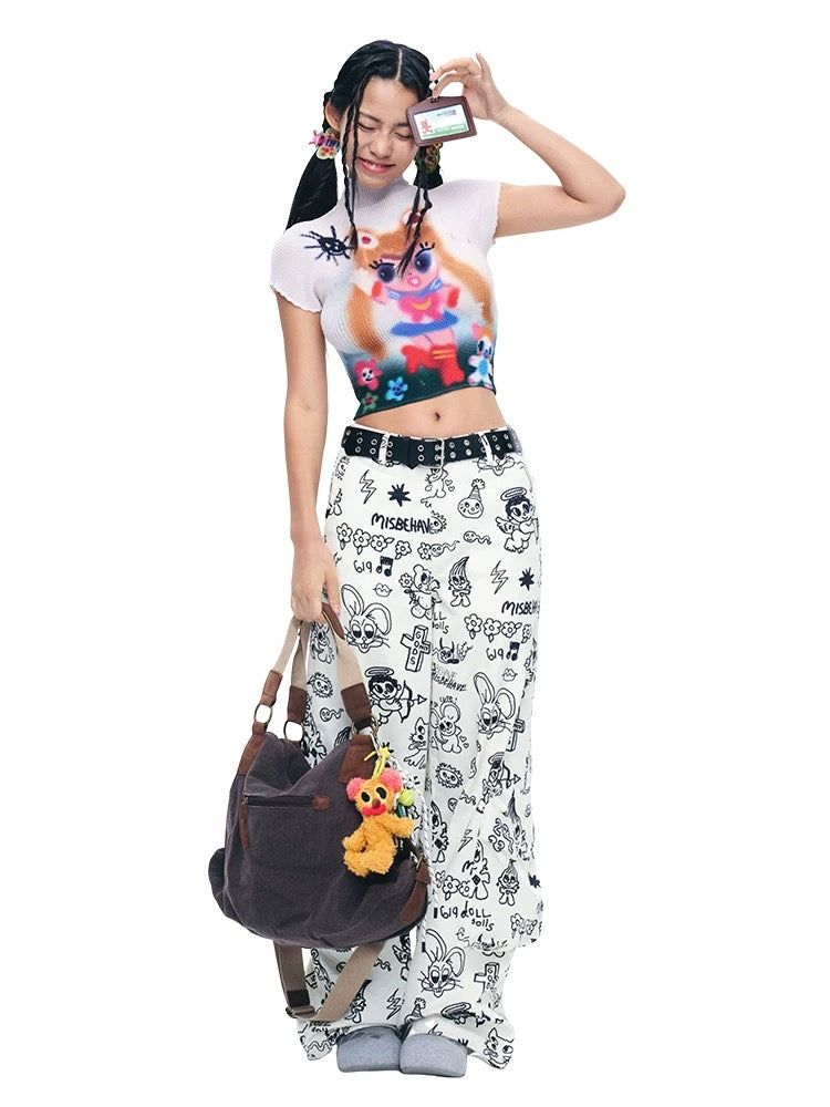 Black & White Wide Pants