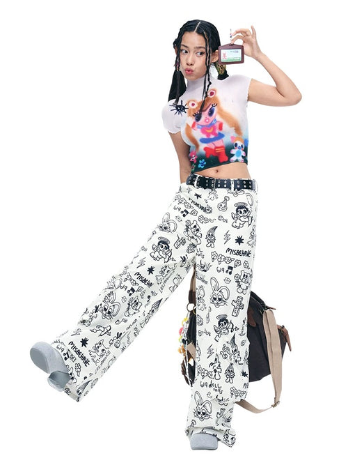 Black & White Wide Pants
