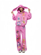 Purple Print Sweat Set