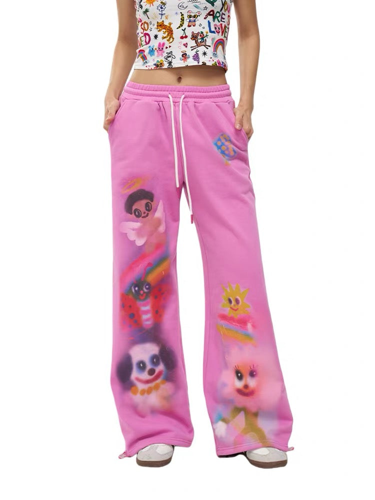 Purple Print Sweat Set