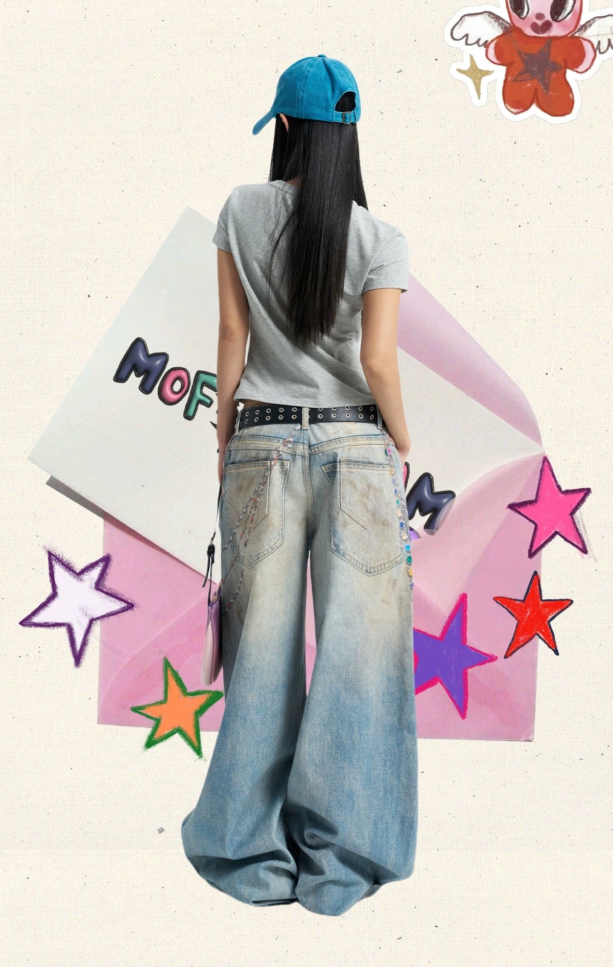 Bear Graphic Denim Jeans