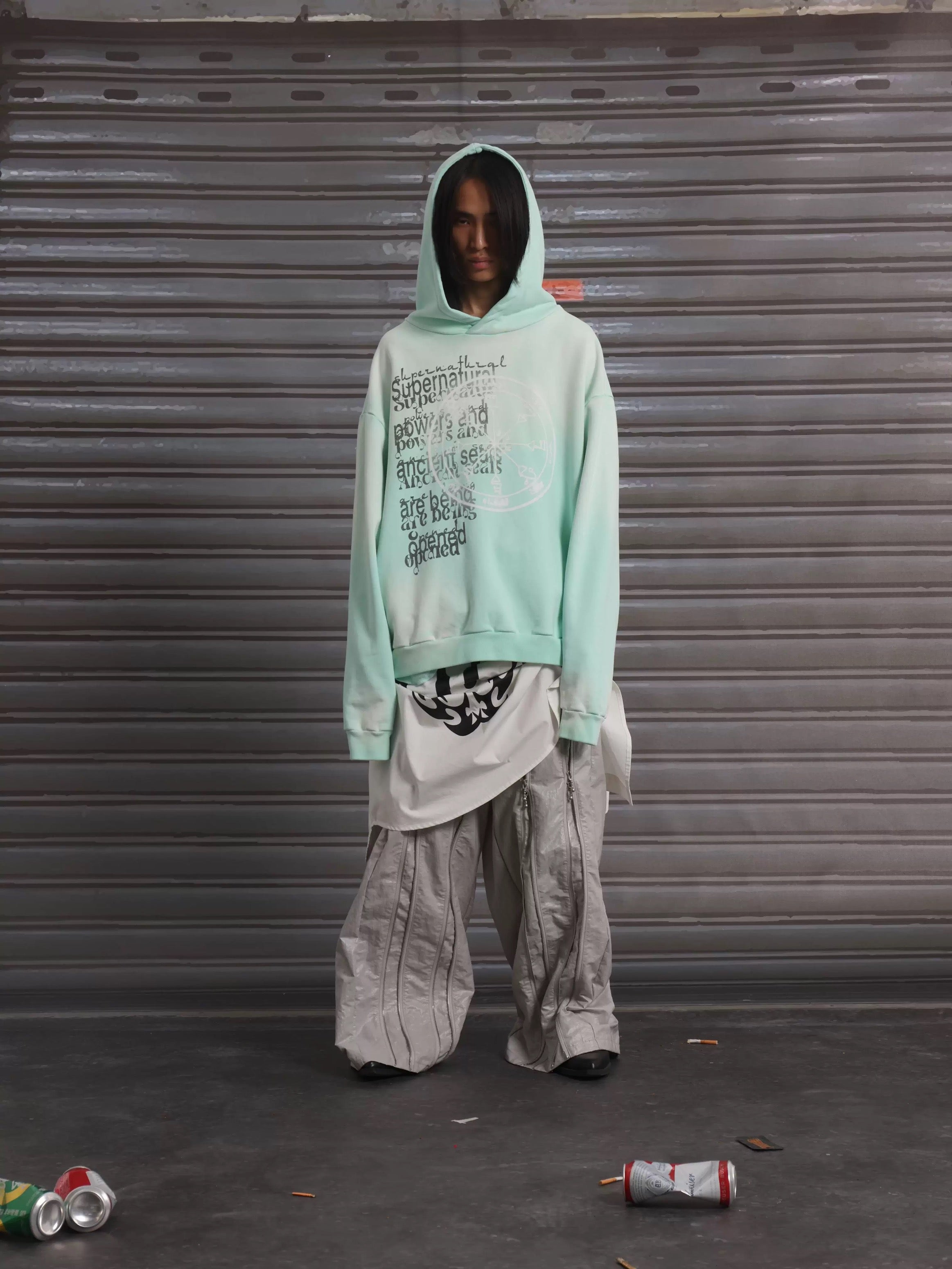 Embroidered Washed Hoodie