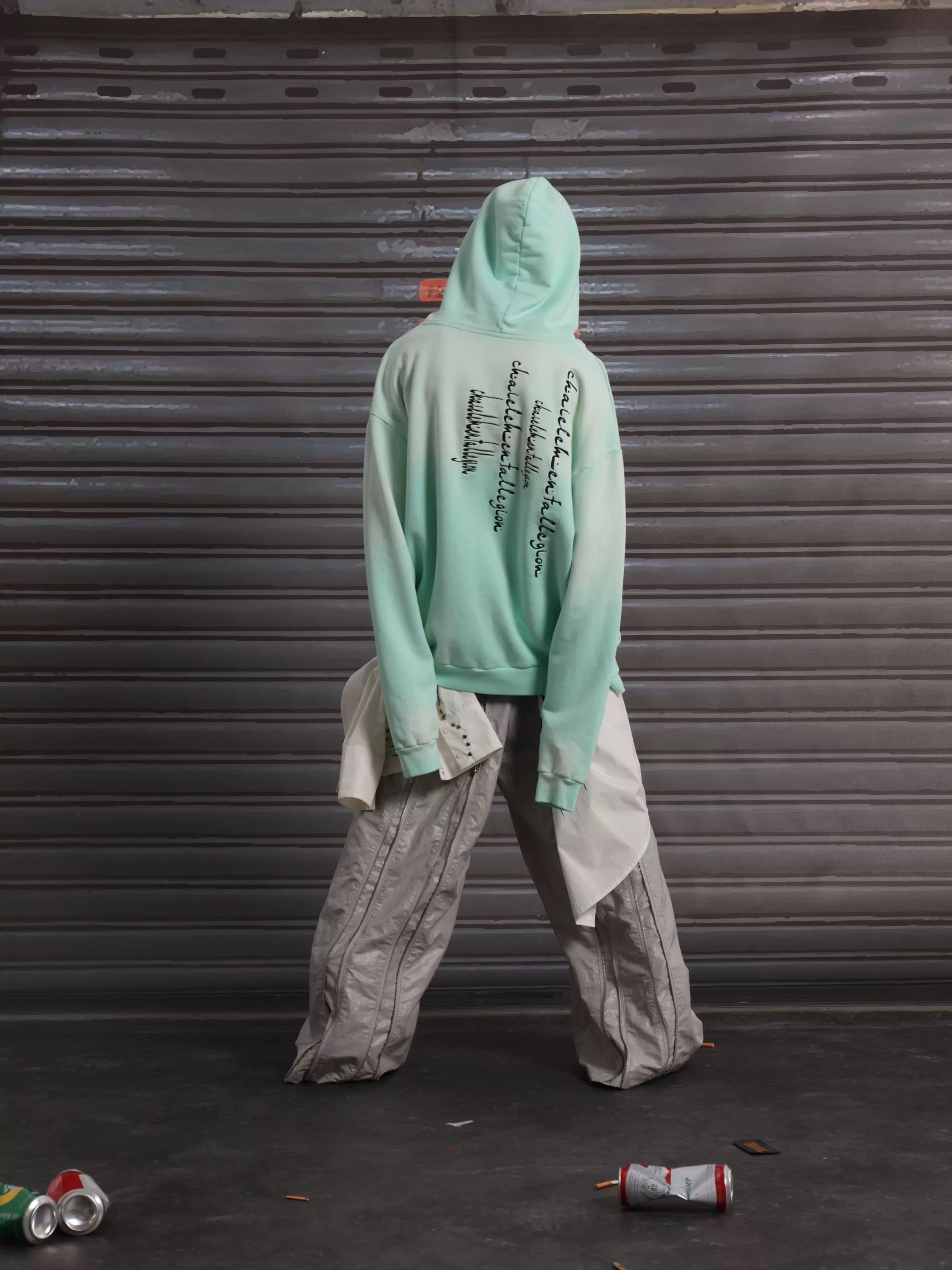 Embroidered Washed Hoodie