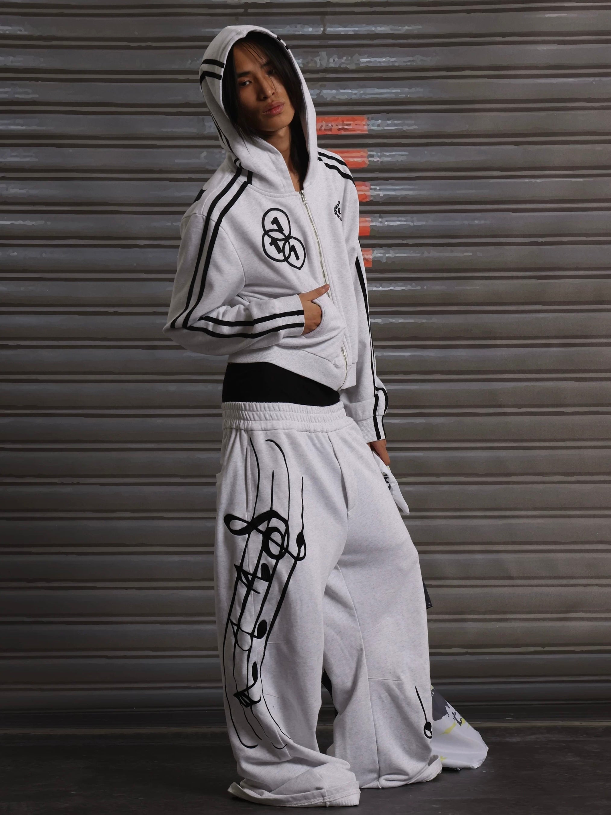 Patchwork Zip Hoodie
