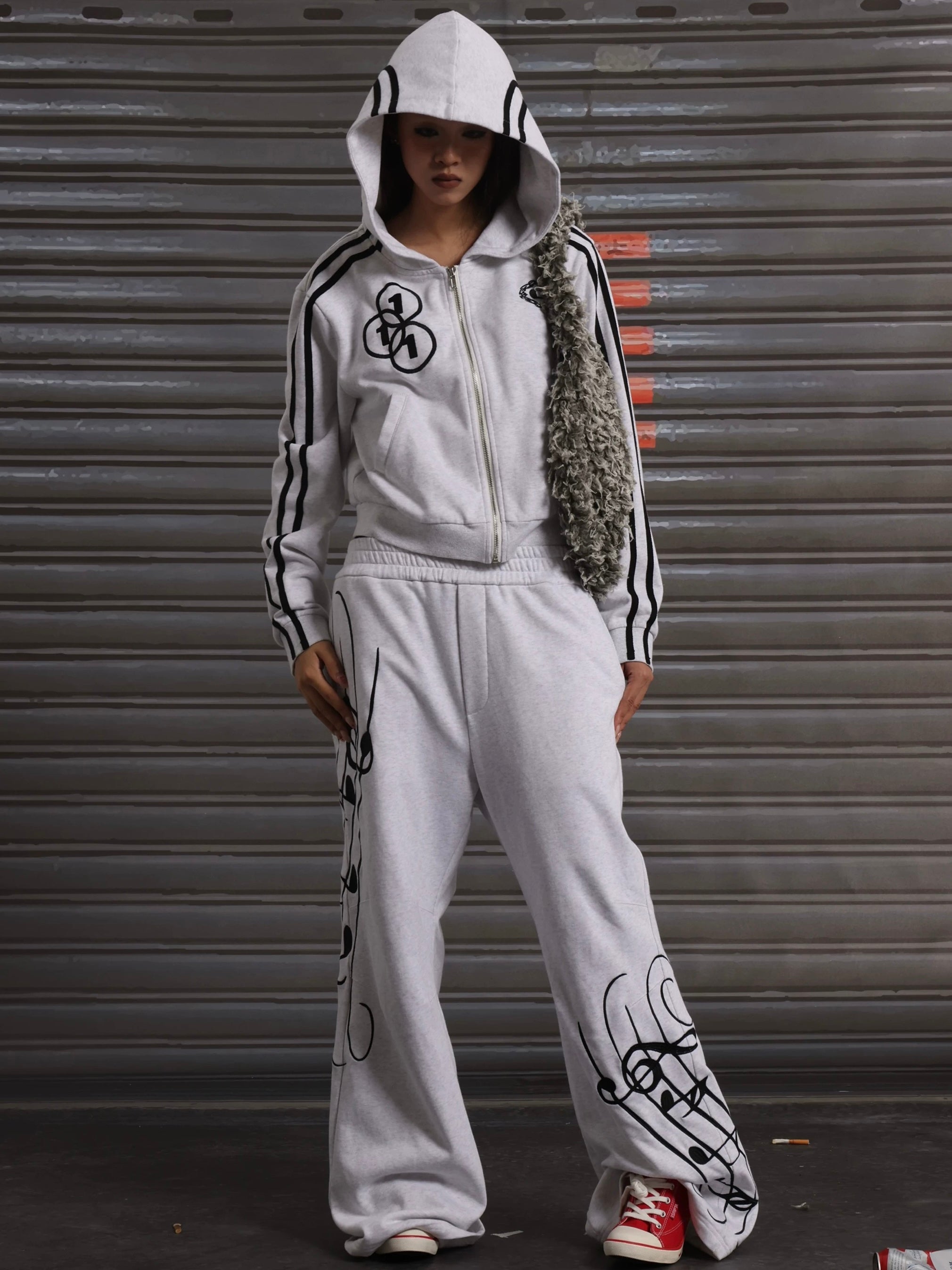 Patchwork Zip Hoodie