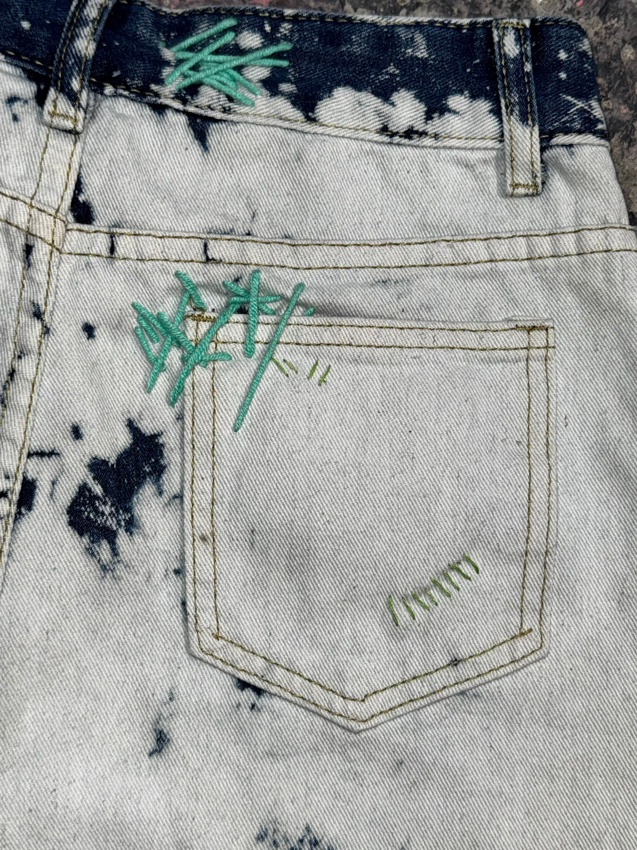 Green Eyes Sketch Denim