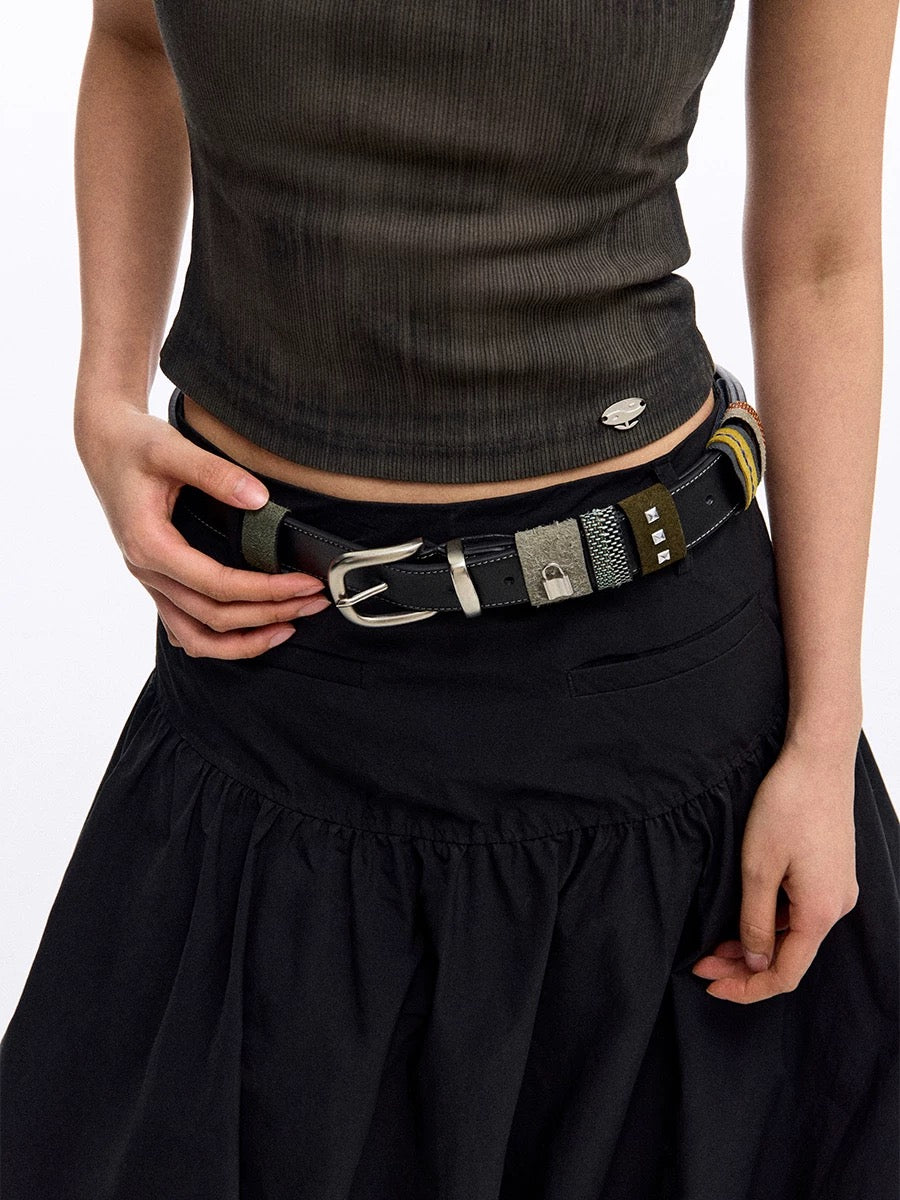 Studded Block Belt