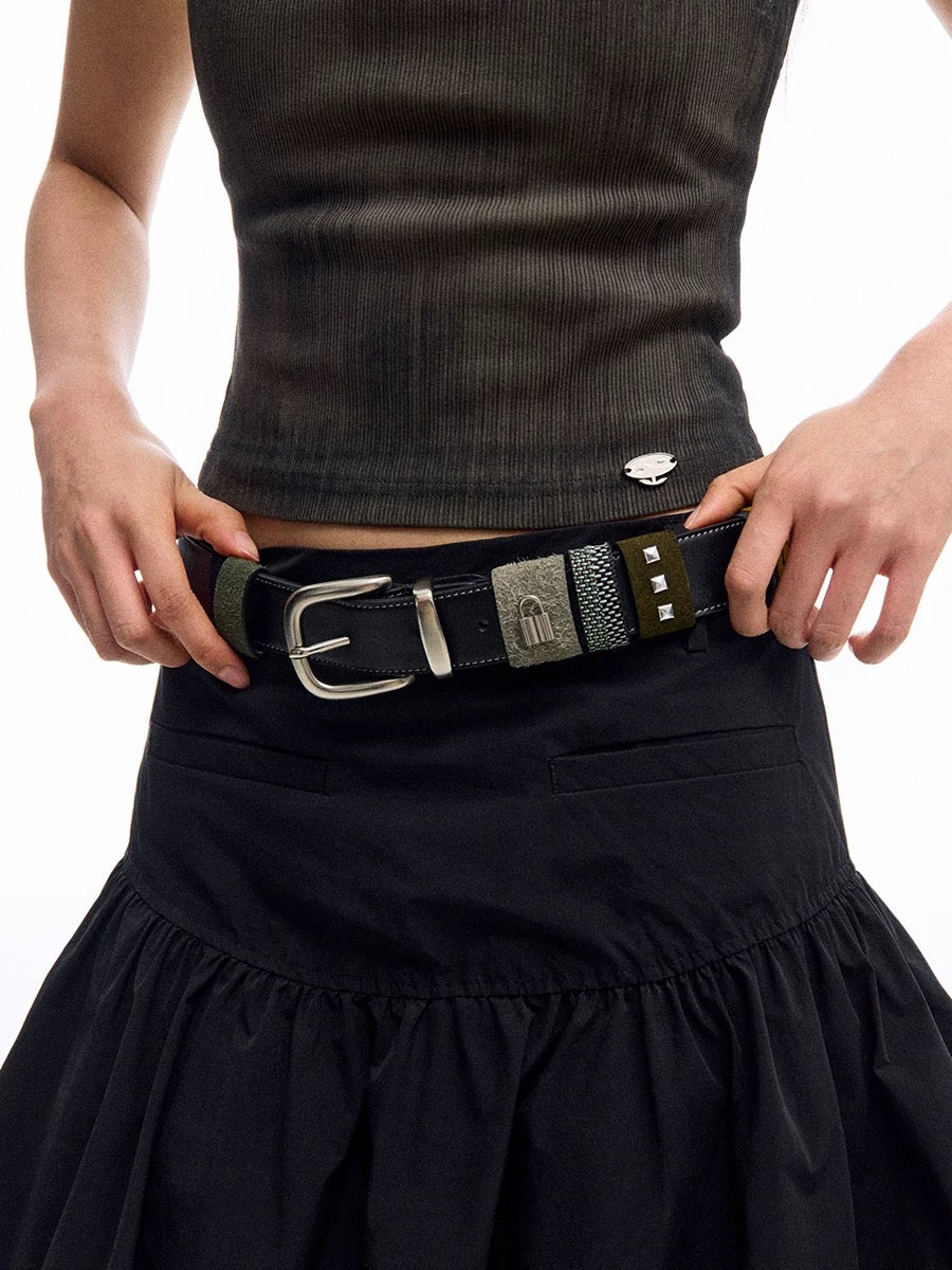 Studded Block Belt