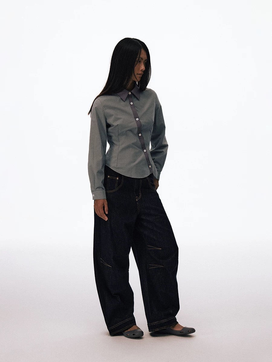 Textured Irregular Shirt
