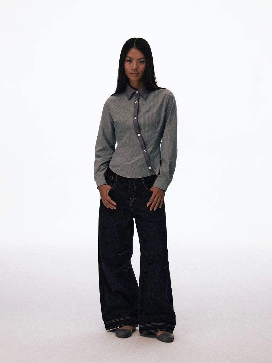 Textured Irregular Shirt