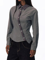 Textured Irregular Shirt