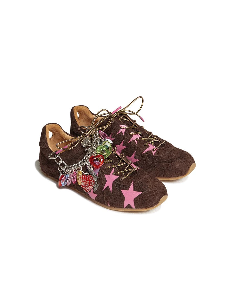 Dark Brown Star Trainers
