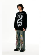 Firework Print Denim