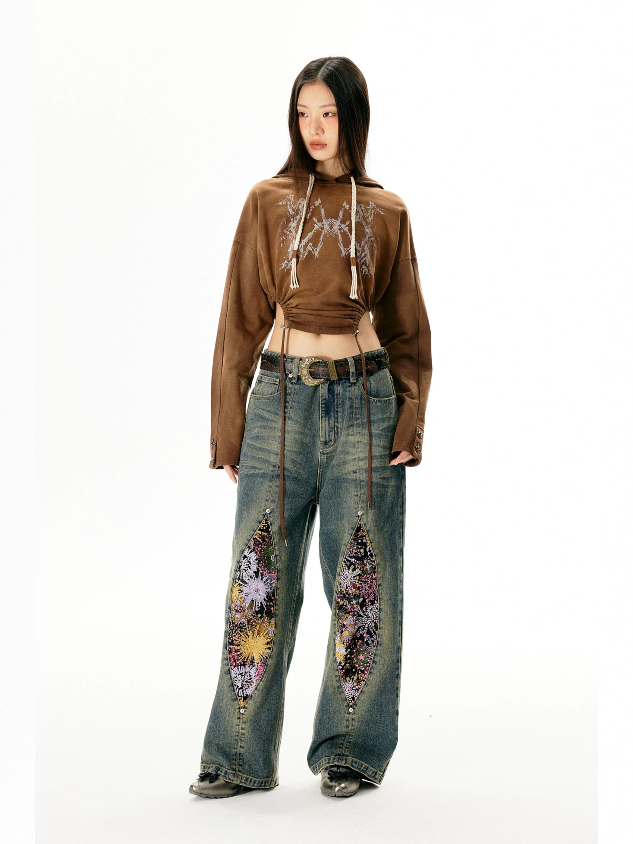 Firework Print Denim
