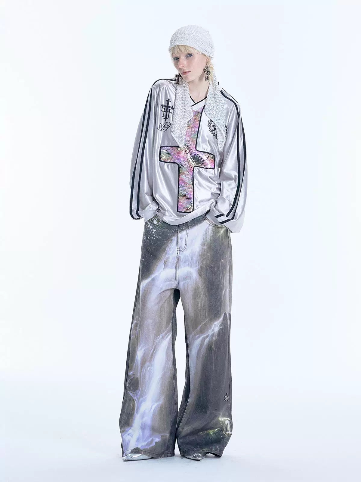 3D Scenic Print Denim
