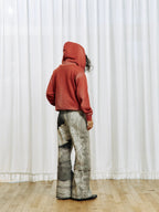 Red Lace Zip Hoodie
