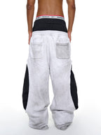 Double-Layer Wide Pants