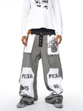 Letter Print Inside-Out Jeans