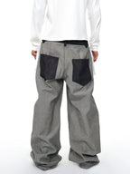 Letter Print Inside-Out Jeans