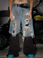 Handmade Distressed Flare Jeans