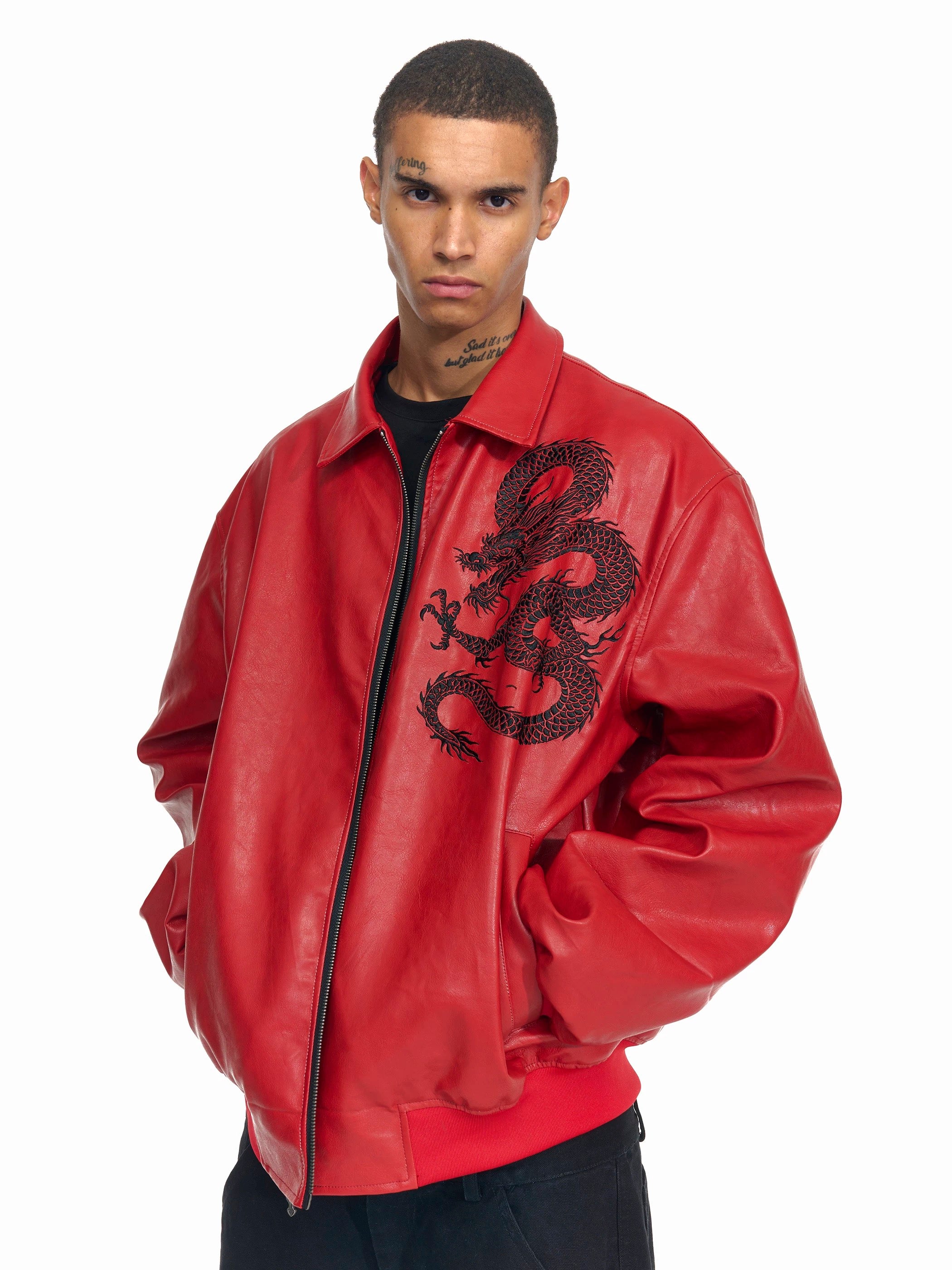 Handmade Embroidered Leather Jacket