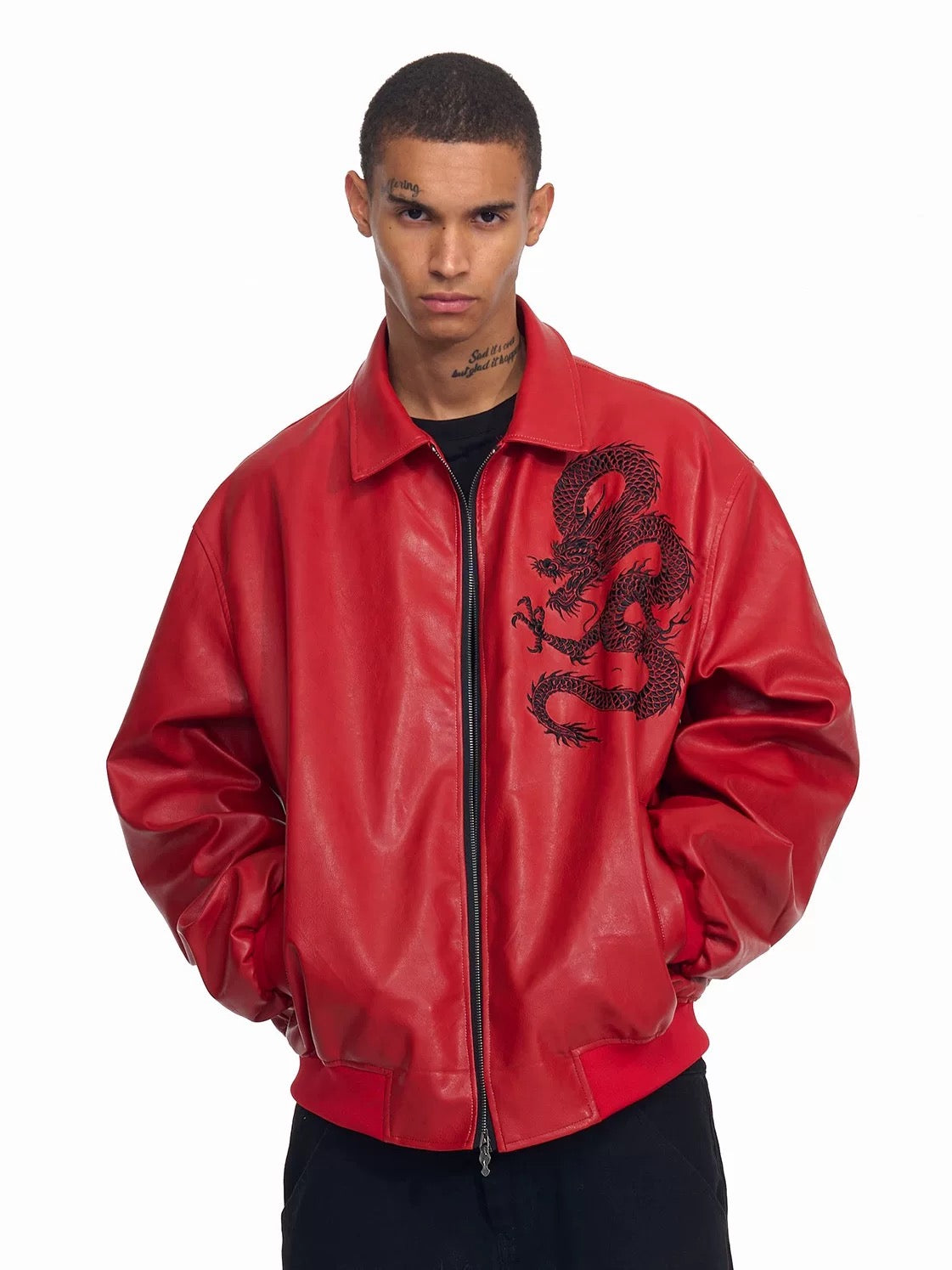 Handmade Embroidered Leather Jacket