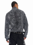 Thorn Print Distressed Knit