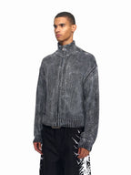Thorn Print Distressed Knit