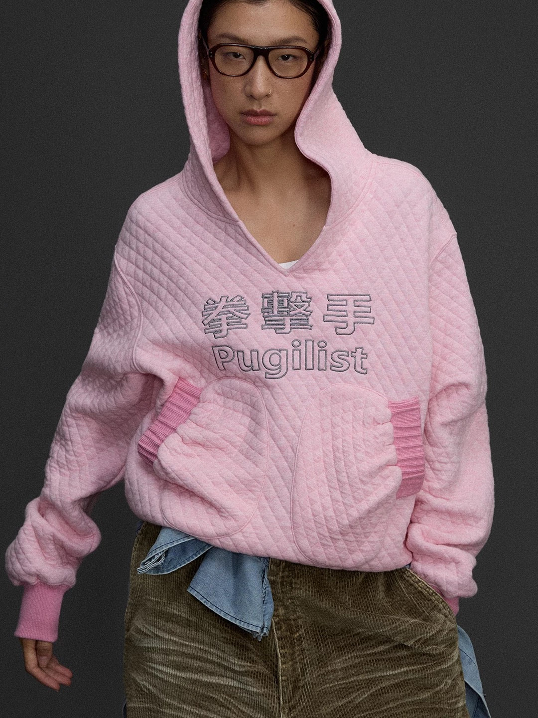 Fighter Print Hoodie