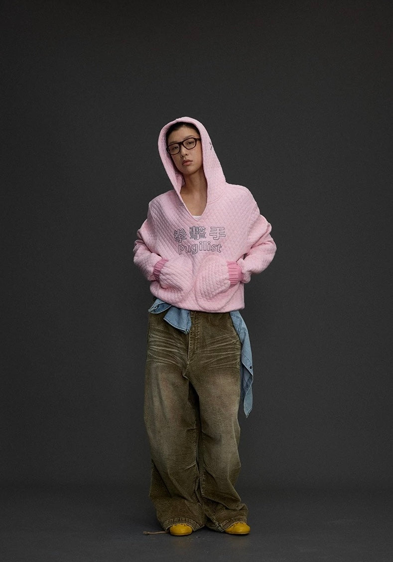 Fighter Print Hoodie