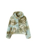 Shearling Tie-Dye Coat