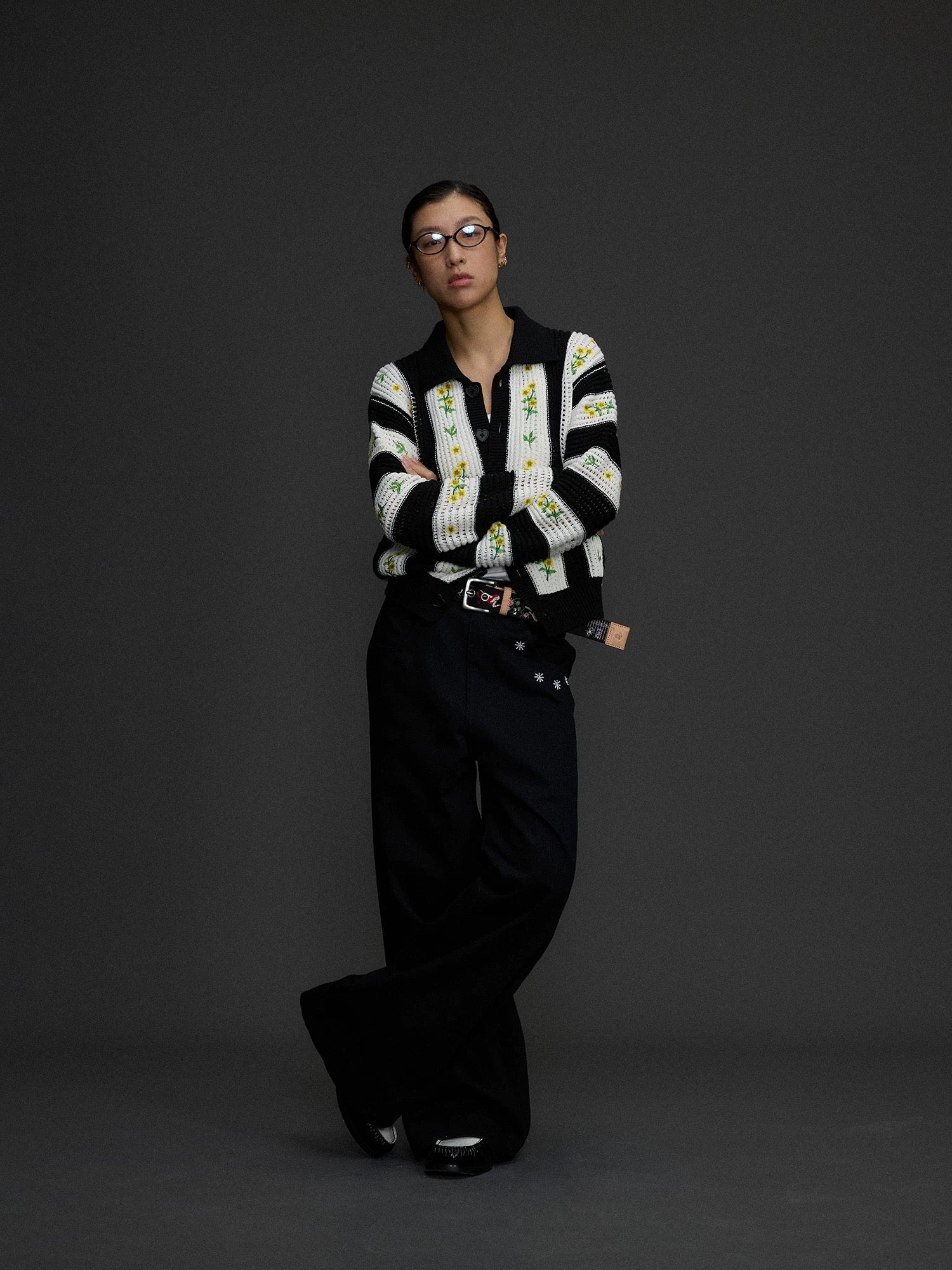 Angel Print Wide Pants