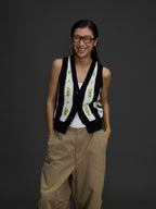 Floral Knit Vest