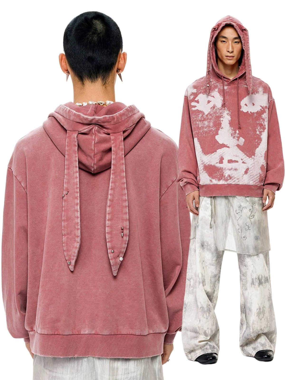 Long Ear Wash Hoodie