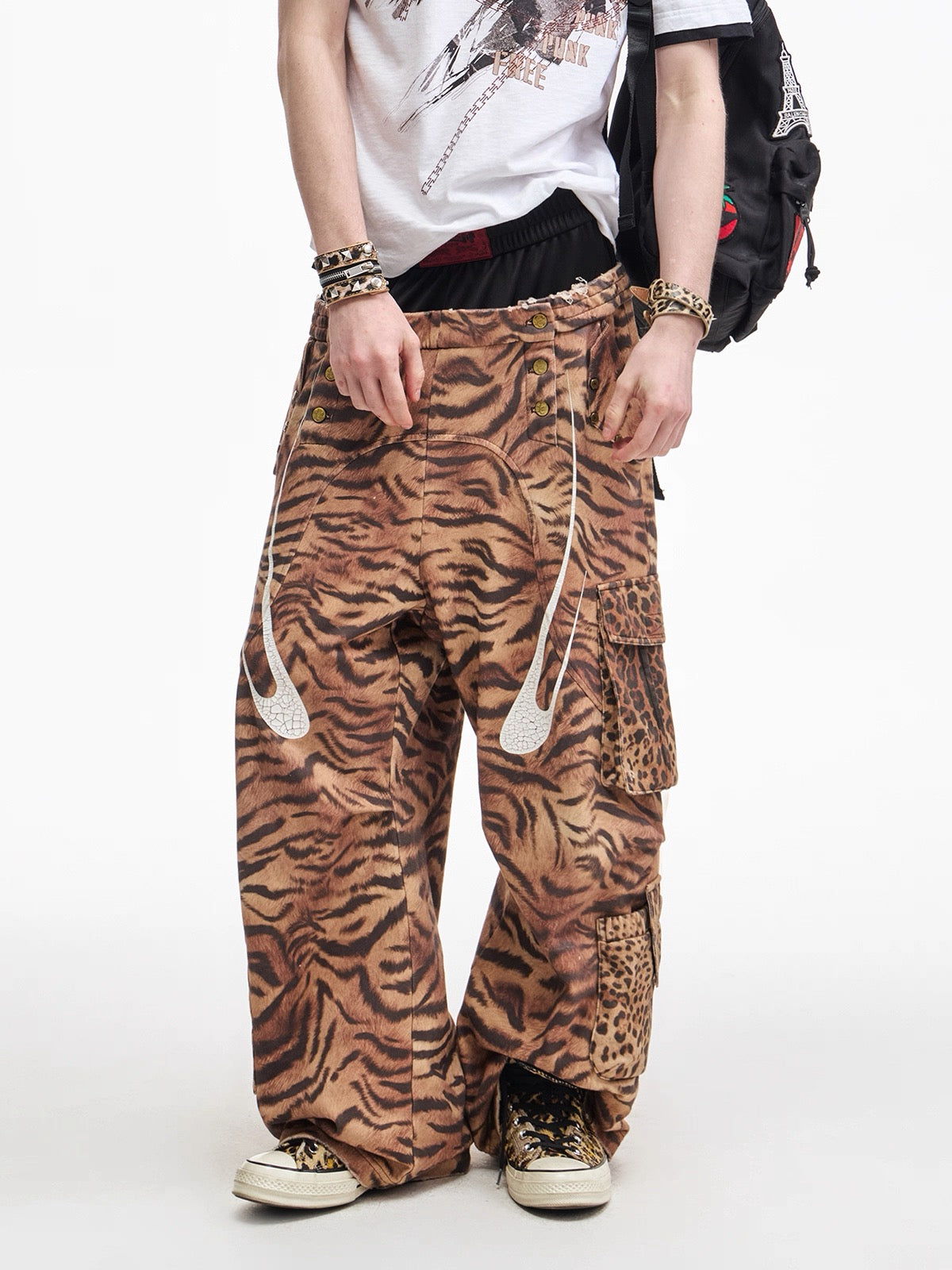 Layered Waist Tiger Trousers