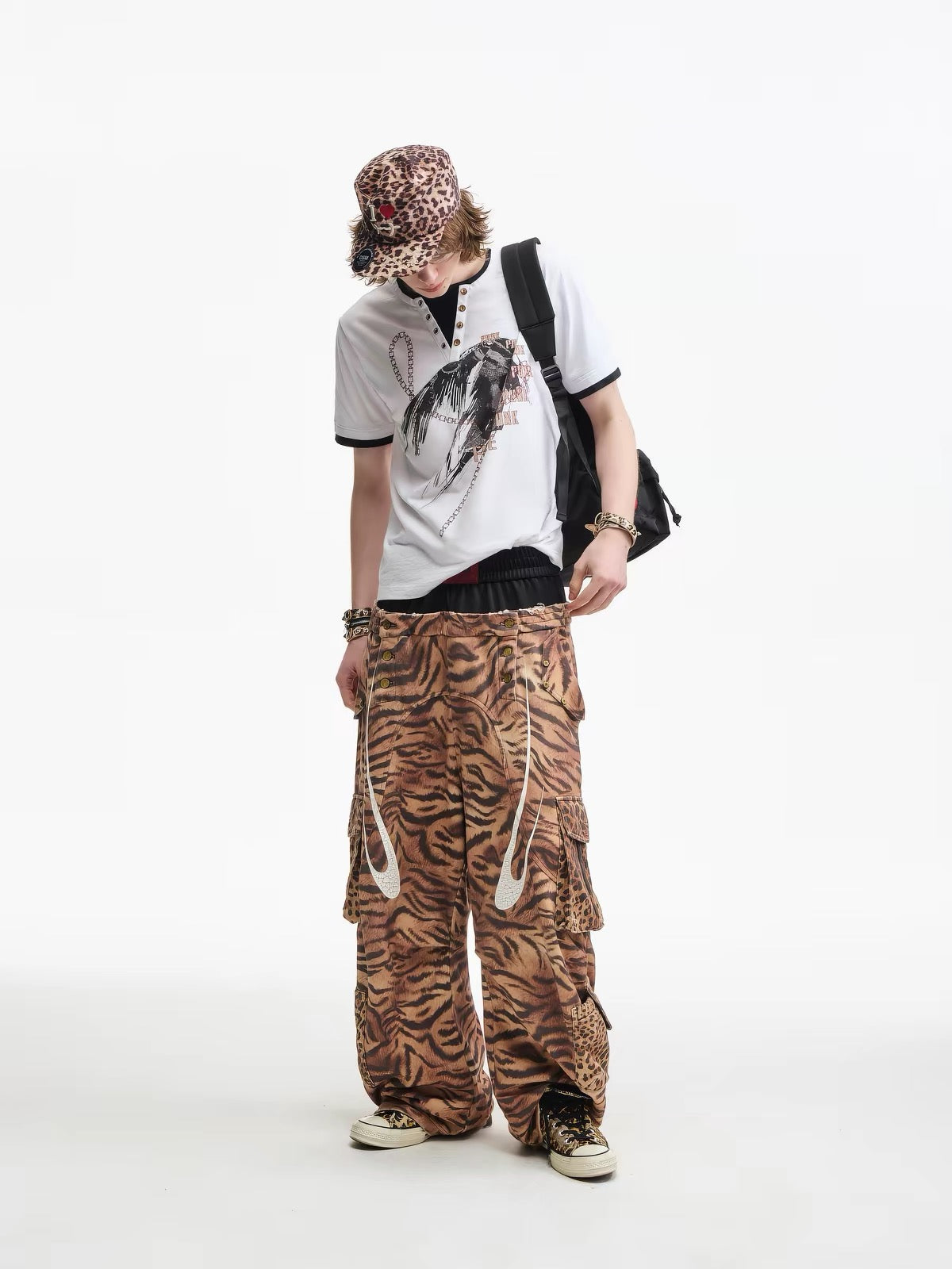 Layered Waist Tiger Trousers