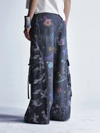 Graffiti Patchwork Cargo Pants