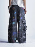 Graffiti Patchwork Cargo Pants