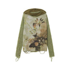 Floral Knit Hoodie