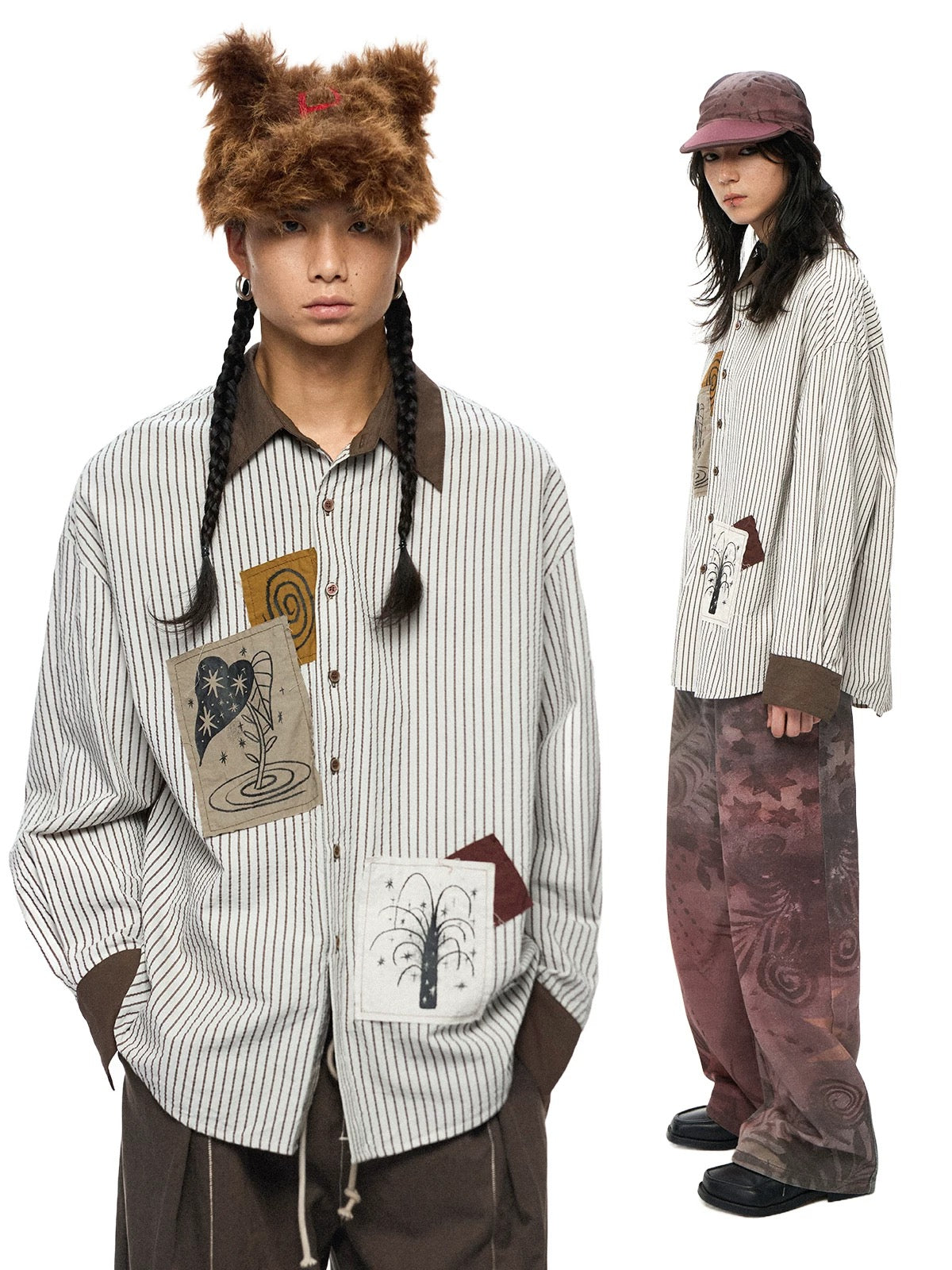 Patch Graphic Long Shirt