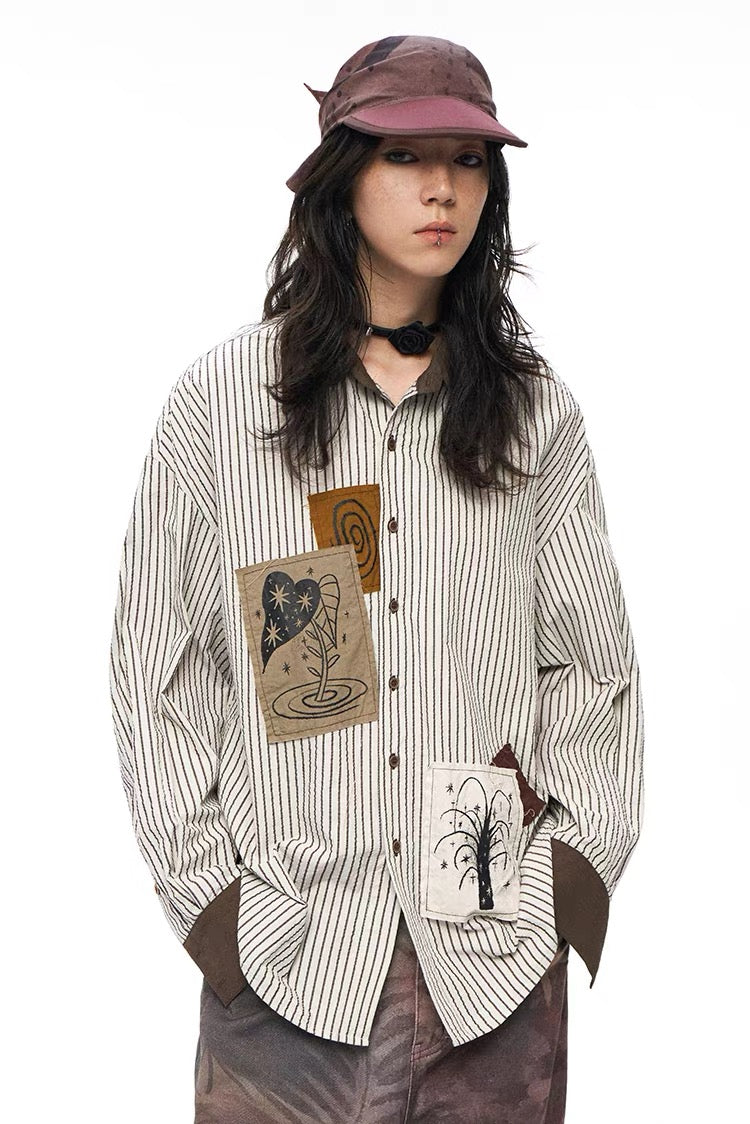 Patch Graphic Long Shirt
