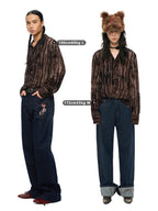 Retro Velvet Print Shirt