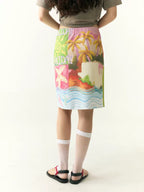 Reversible Vacation Print Skirt