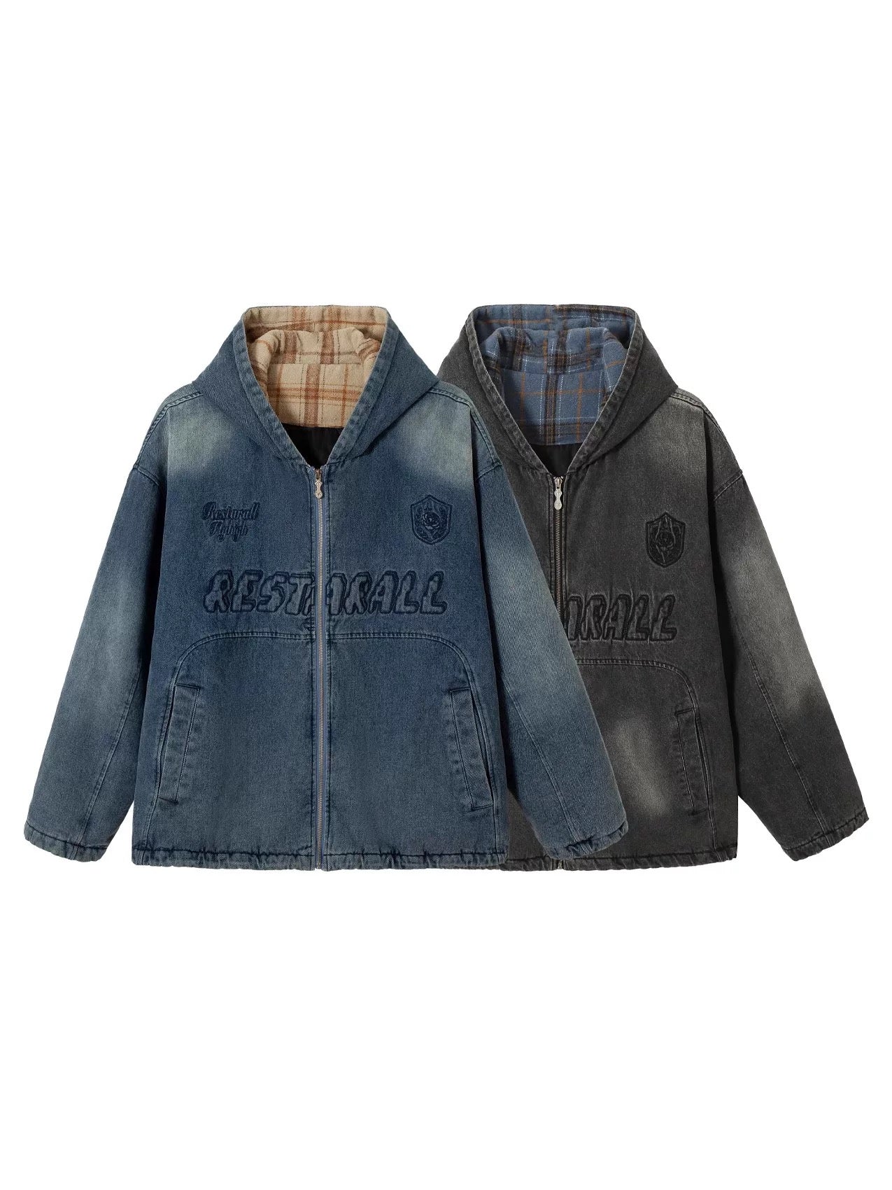 Distressed Padded Jacket