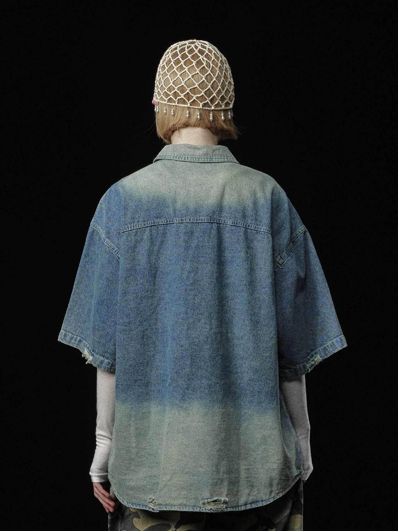Embroidered Western Denim Shirt